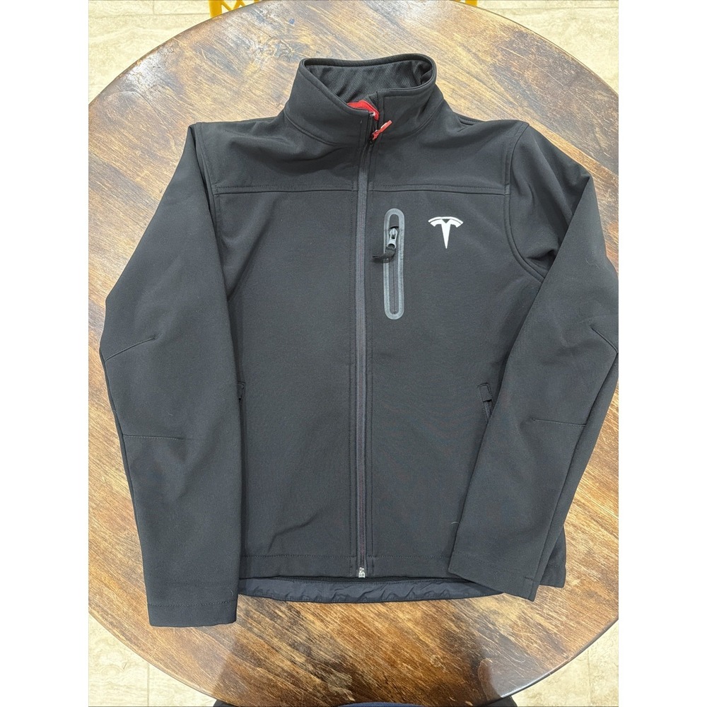 Tesla Motors Womens Corporate Employee Black Softshell Jacket Small Fossa Zip